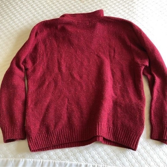 Orvis Wool Blend Quarter Zip Mock Neck Sweater - Picture 8 of 9